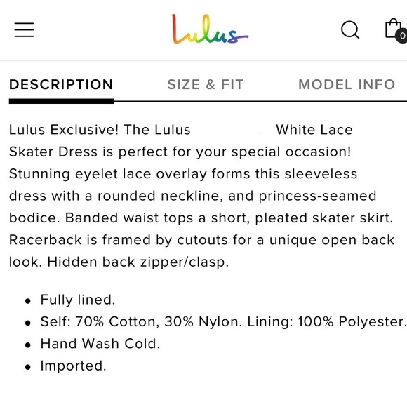 Lulu’s White Lace Flare Cut-Out Back Dress - Picture 6 of 12